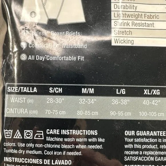 Lot Of 4 Hanes Men's Size Medium Boxer Briefs Tagless 100% Cotton New In Package - Picture 6 of 12